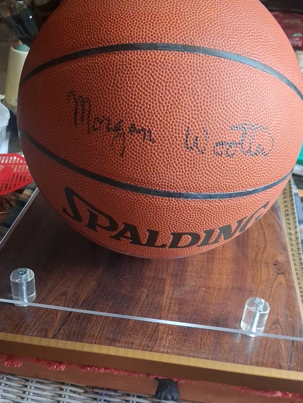 Spalding Orange Basketball with Black Signature